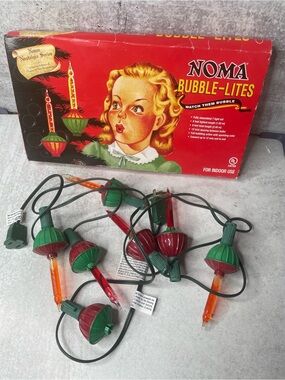 Vintage NOMA  Christmas Lights Collectible Holiday Decor Boxed Works READ